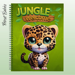 Adorable Leopard Kitten Woodland Wildlife Feline🐆 Notebook