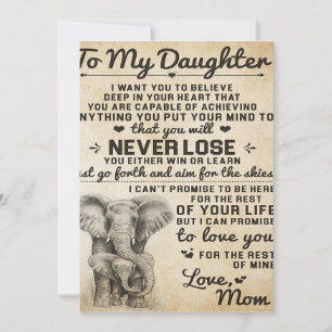 Adorable Letter To Daughter Lovely Gift Holiday Card