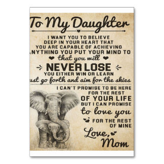 Adorable Letter To Daughter | Lovely Gift Table Number