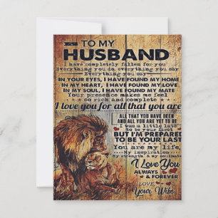 Adorable Letter To Husband   Lovely Gift To My Man Invitation