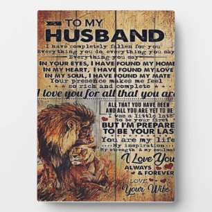 Adorable Letter To Husband   Lovely Gift To My Man Plaque