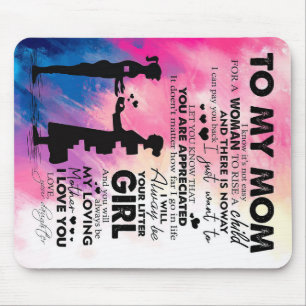 Adorable Letter To Mum Lovely Gift To My Mum Mouse Pad