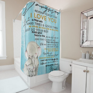 Adorable Letter To My Daughter, Lovely Gift Shower Curtain