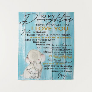 Adorable Letter To My Daughter, Lovely Gift Tapestry