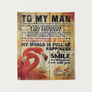Adorable Letter To My Husband   Lovely Gift Tapestry