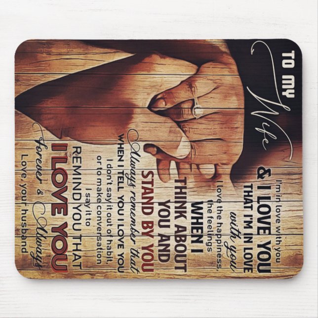 Adorable Letter To Wife, Lovely Gift, Mouse Pad (Front)