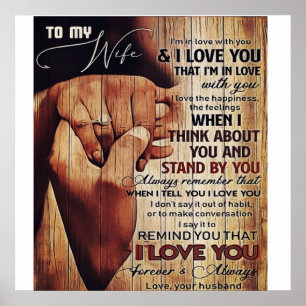 Adorable Letter To Wife, Lovely Gift, Poster