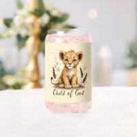 Adorable Lion Cub Christian Art Faith Quote
