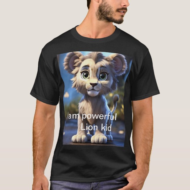 Adorable Lion Cub Graphic T-Shirt (Front)