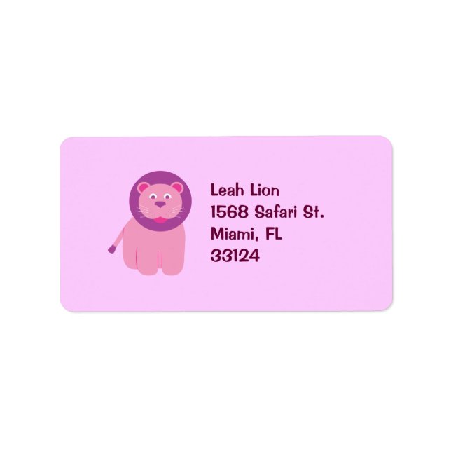 Adorable Lion Label (Front)