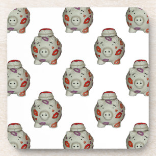 Adorable Lipstick Pig Coaster