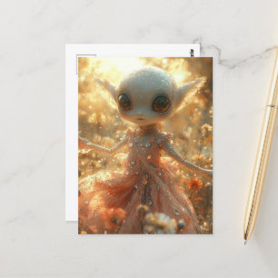 Adorable Little Alien Postcard