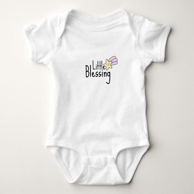 Adorable Little Blessing: Custom Cute Baby Bodysuit (Front)