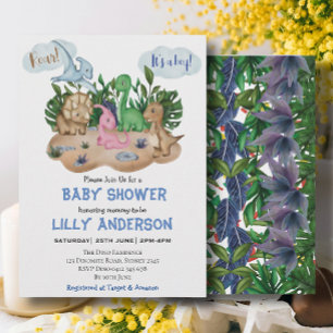 Adorable little Dinosaurs party! Roar! Baby Shower Invitation