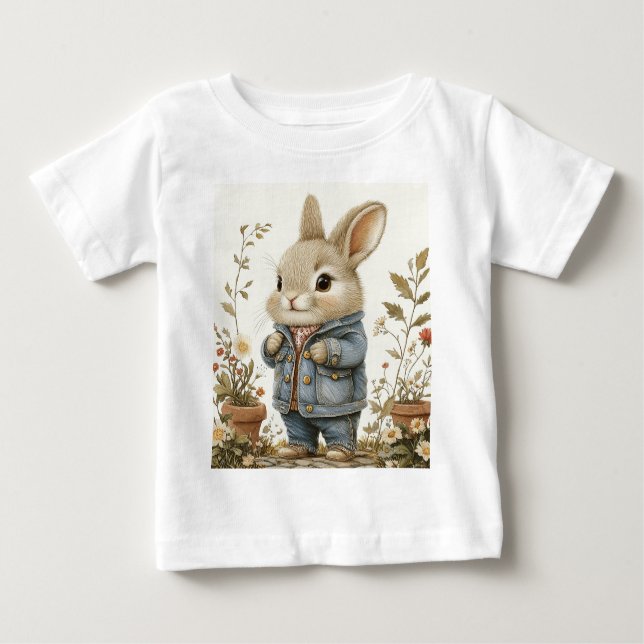 Adorable Little Elmer the Rabbit  Baby T-Shirt (Front)