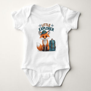 Adorable Little Explorer Baby Outfit Fox Adventure Bodysuit
