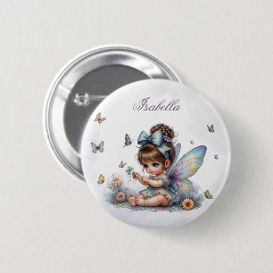 Adorable little fairy 6 cm round badge