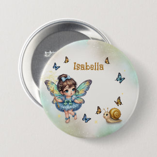 Adorable little fairy 7.5 cm round badge