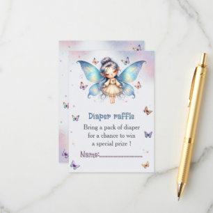 Adorable little fairy baby shower enclosure card