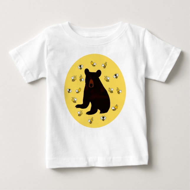Adorable Little Honey Bee Bear Baby T-Shirt (Front)