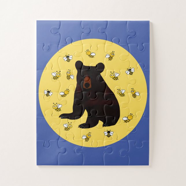 Adorable Little Honey Bee Bear Jigsaw Puzzle (Vertical)