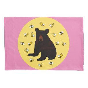 Adorable Little Honey Bee Bear Pillowcase