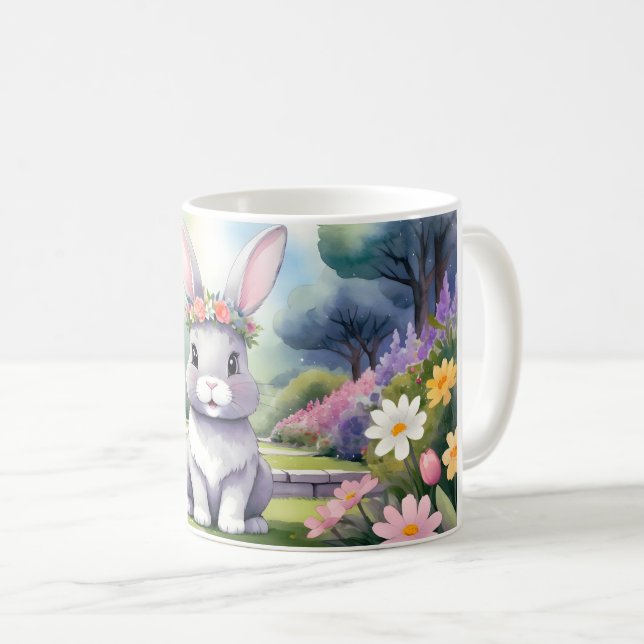 Adorable little rabbit, Easter Coffee Mug (Front Right)
