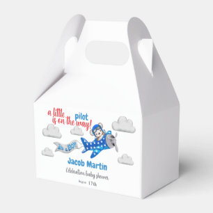 Adorable Little Teddy Bear Aeroplane Baby Shower Favour Box