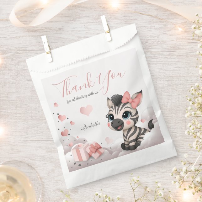Adorable little zebra  favour bags (Clipped)