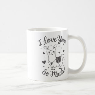 Adorable Llama Valentine Shirt Cute Retro Hearts S Coffee Mug