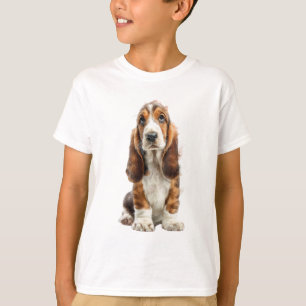 Adorable Long Eared Basset Hound Puppy Kids T-Shirt