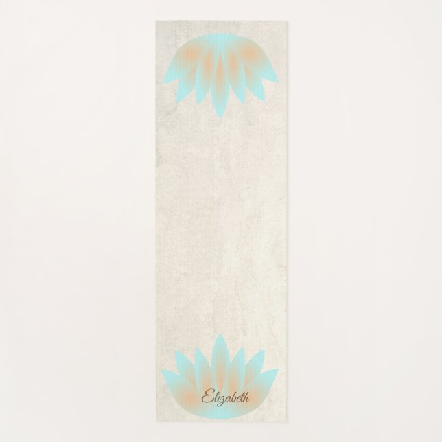 Adorable Lotus Flowers -Personalised Yoga Mat (Front)