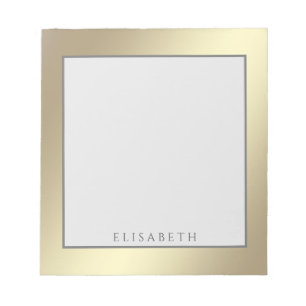 Adorable luxury gold modern personalized notepad