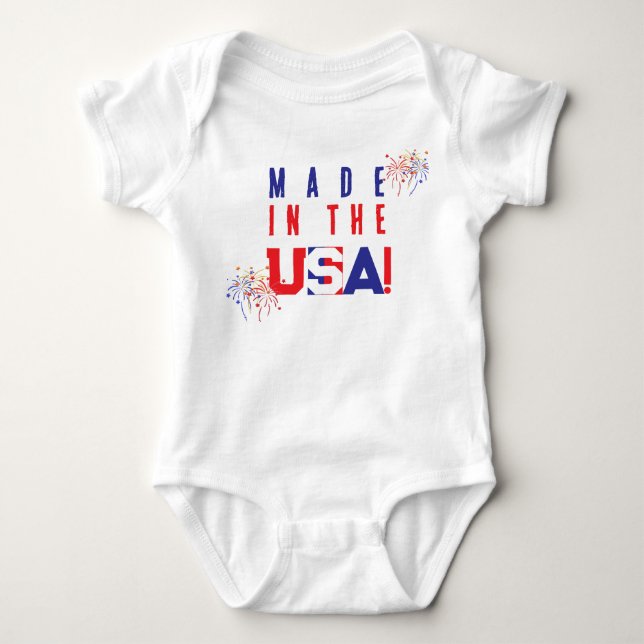 Adorable Made in the USA Baby Bodysuit (Front)