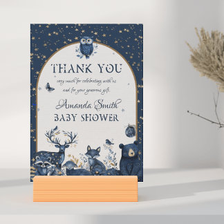 Adorable Magic Woodland Night Animal Thank You