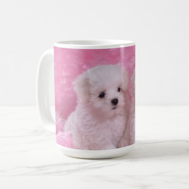 Adorable Maltese Puppies Mug (Front Left)