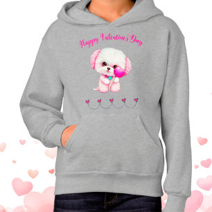 Adorable Maltese Puppy Happy Valentine's Day  