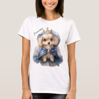 ADORABLE MALTESE PUPPY IN BLUE REGAL ROBES