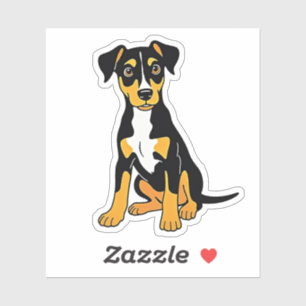 Adorable Manchester Terrier, Cubism Charm, Small