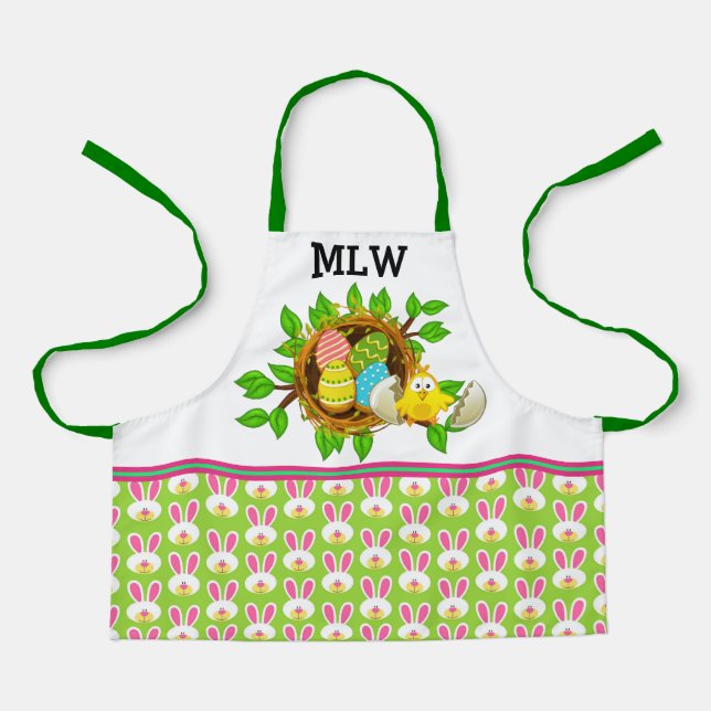 Adorable "Matching" Easter Cookies Apron (Front)