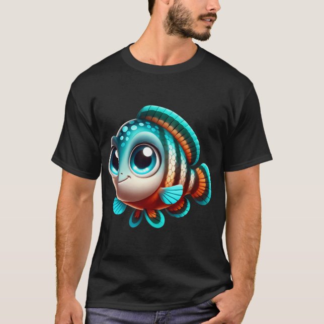Adorable Mayan Cichlid Fish T-Shirt (Front)