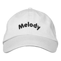Adorable Melody White Colour Embroidered hat 