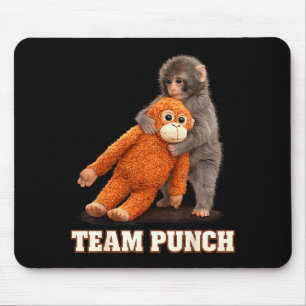 Adorable monkey punch baby graphic team punch big mouse pad