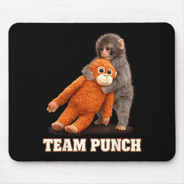 Adorable monkey punch baby graphic team punch big mouse pad (Front)