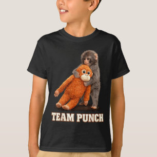 Adorable monkey punch baby graphic team punch big T-Shirt