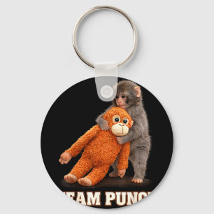Adorable monkey punch baby graphic team punch bigA Key Ring
