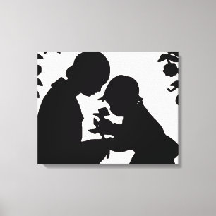 Adorable Mother and Child Wrapped Canvas