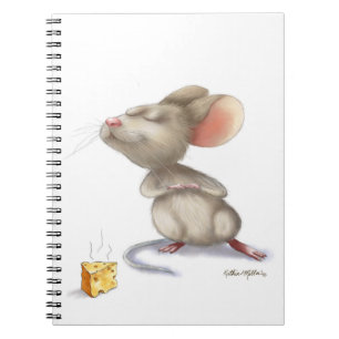 Adorable Mouse and Cheese Cartoon Notebook