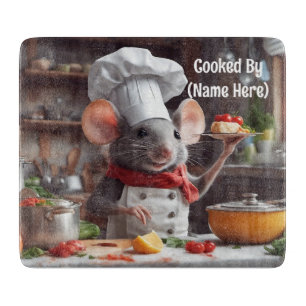 Adorable Mouse Chef Cutting Board