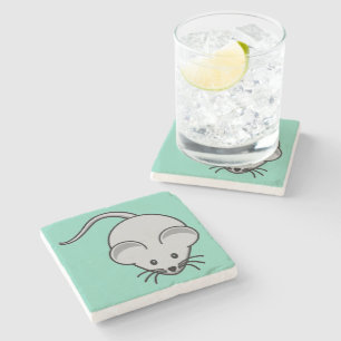 Adorable Mouse Stone Coaster